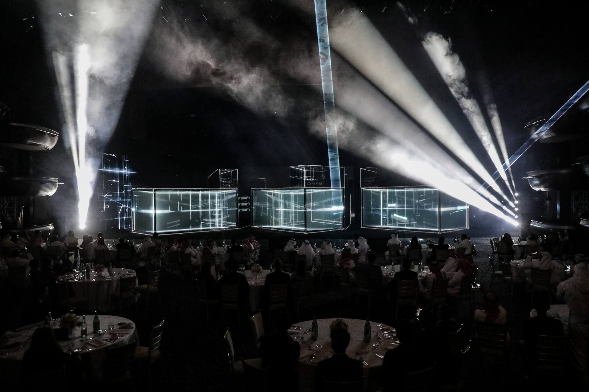 Cinematic gala with laser light show