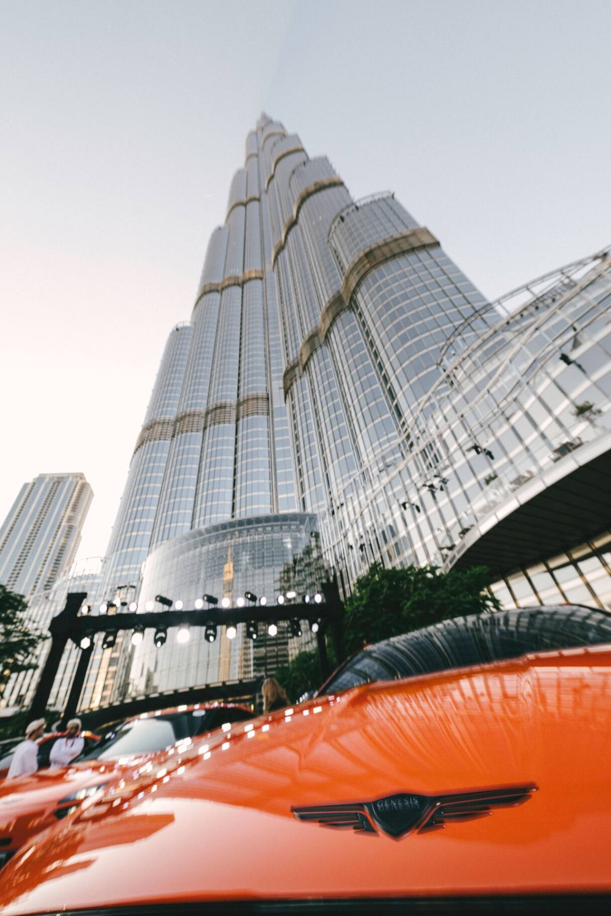 Genesis car reveal at Burj Khalifa